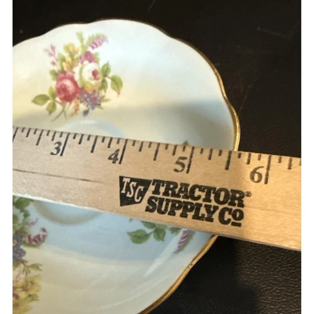 EB Foley England Bone China Tea Cup Teacup Saucer Pale Blue Floral Flowers‎ VTG